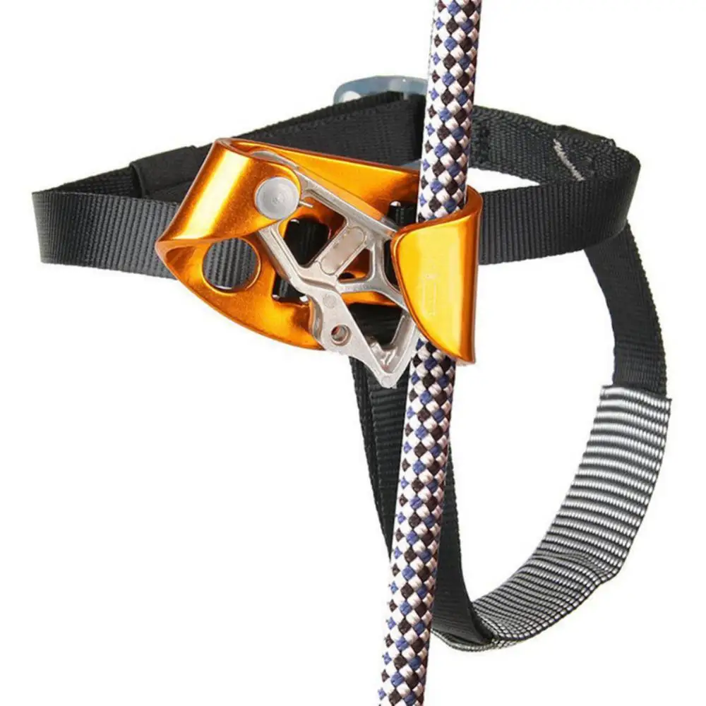 Left/Right Foot Ascender Riser Rock Climbing Mountaineering Safety Equipment Indoor Sport Accessory for Camping Hiking Equipment