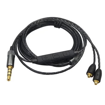 

Repairing Practical With Microphone Remote Lengthened Connector Volume Control HIFI Audio Cable MMCX For Shure SE215 SE535
