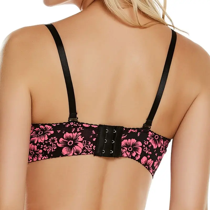 Xiushiren женские сексуальные бюстгальтеры 3/4 чашки пуш ап Цветочный Soutien Gorge мягкие