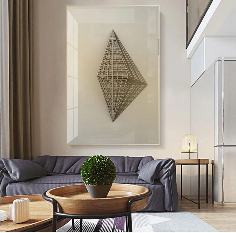 

Nordic Abstract Geometric Figure Canvas Painting Hollow Out Poster and Prints for Living Room Modern Art Wall Picture Home Decor