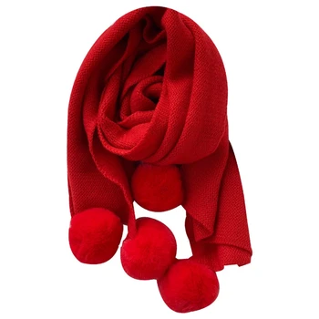 

Winter Women's Solid Knit Scarf Poncho Shoulder Scarf Shawl Hood Scarf Female