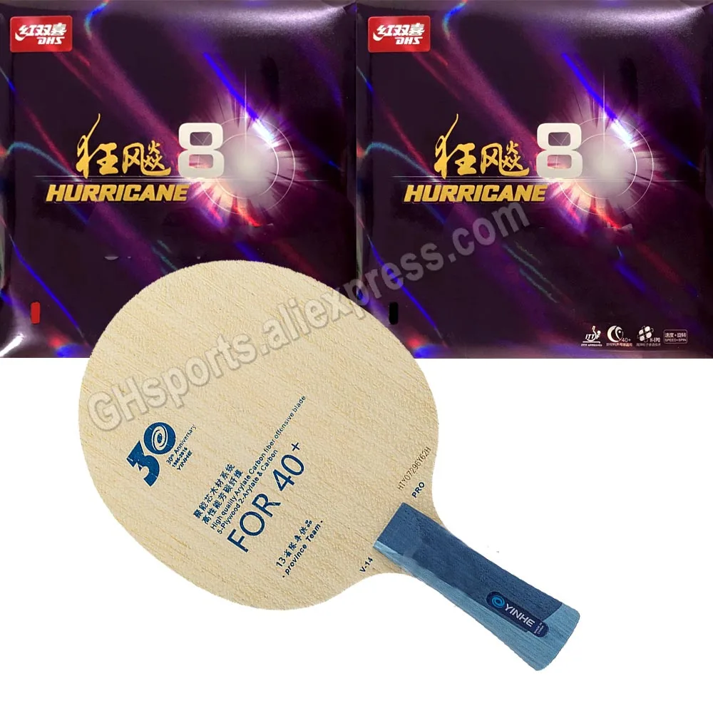 Pro Combo Galaxy YINHE Version V14 pro Table Tennis Blade With 2x DHS Hurricane 8 Rubber Sponge Long Shakehand FL | Спорт и