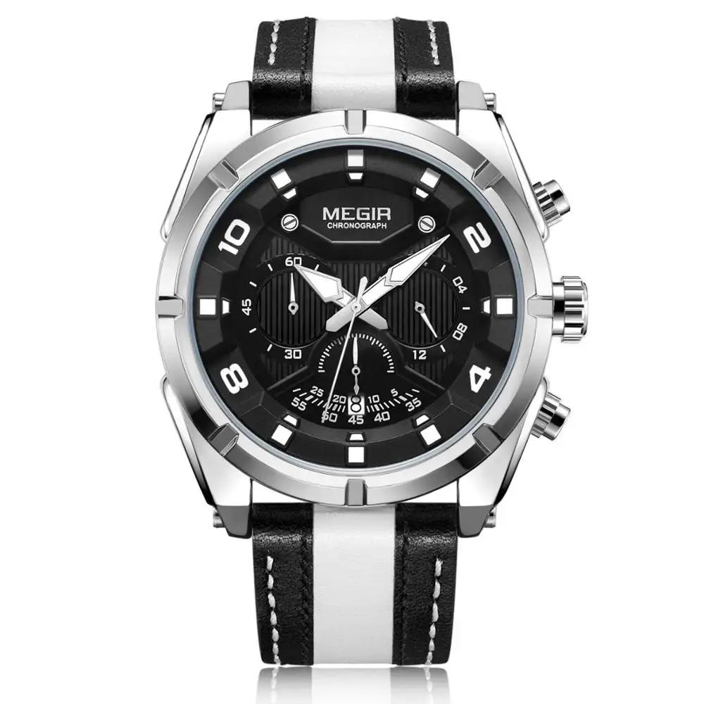 

MEGIR Men's Watch Sports Multifunction Timing Waterproof Luminous Quartz Watch 2076G