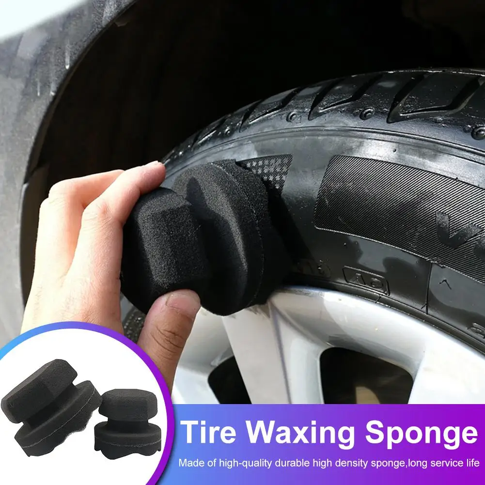 Werst 1PCS Wave Type Tire Dressing Tools Hex Grip Applicator Handheld Tire Waxing Sponge