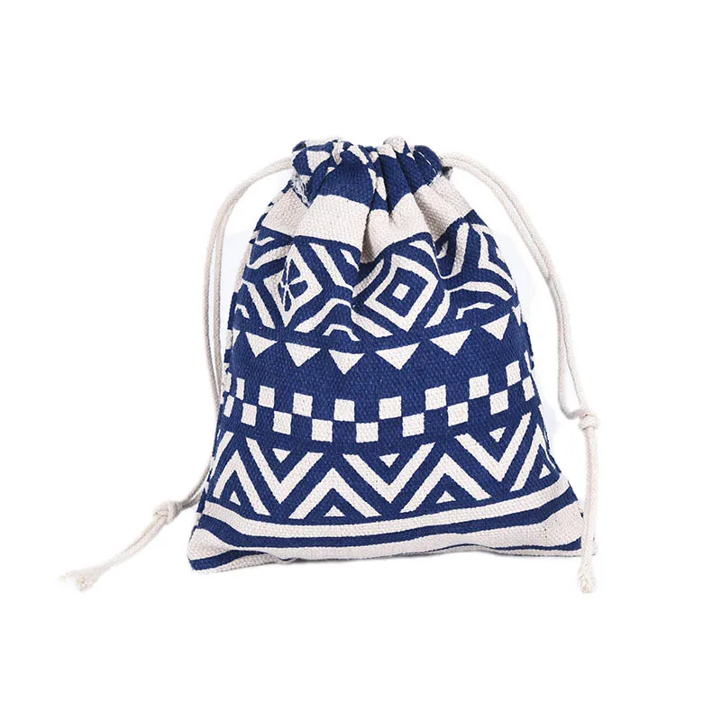 Small Women Canvas Drawstring Backpack Vintage College Students School Drawstring Bag Girls Sack Bag travel backpacks - Цвет: Small