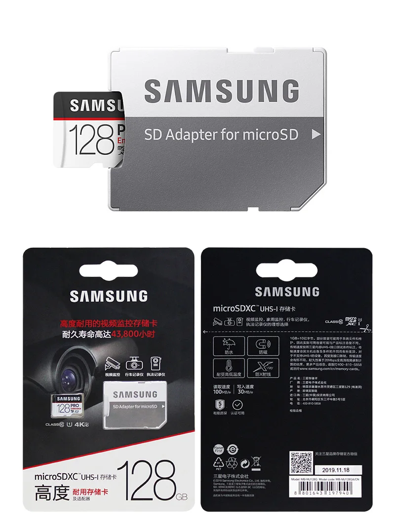 SAMSUNG Memory Card 128GB Flash Card 64GB U1 Micro SDXC Card 32 GB TF Card 4K For Mobile Phone Camera