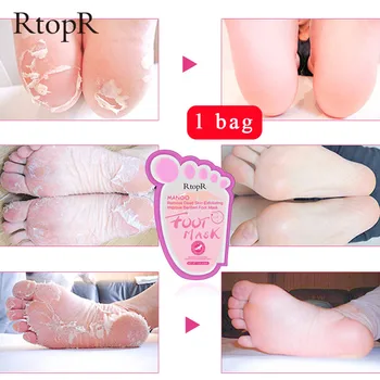 

Foot Care Mask 1 Bag Peel Dead Whitening Moisturizing Exfoliating Renewal Pedicure Remove Dead Skin Mango Foot Mask TSLM1