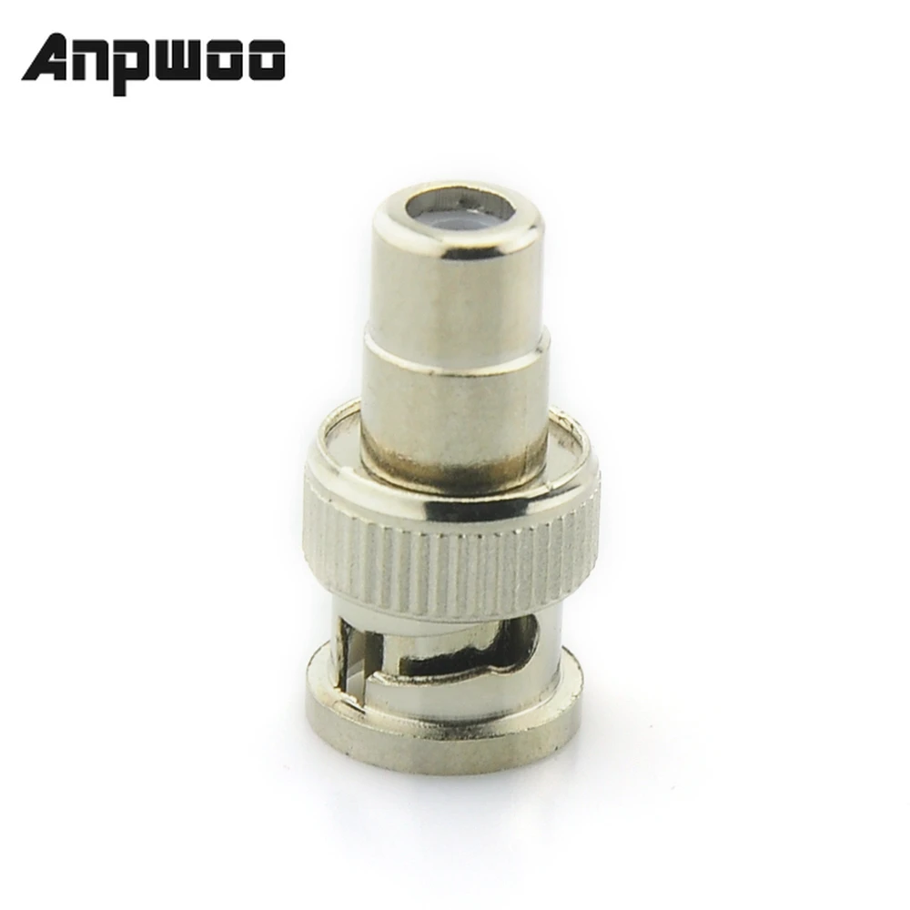 ANPWOO macho BNC a RCA hembra conector de Cable coaxial adaptador de acoplamiento para cámara CCTV