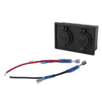 

Professional ABS Holder Housing Kit Dual USB Cigaretter Socket Switch Holder Hosing Kit For Car Boat Marine Black