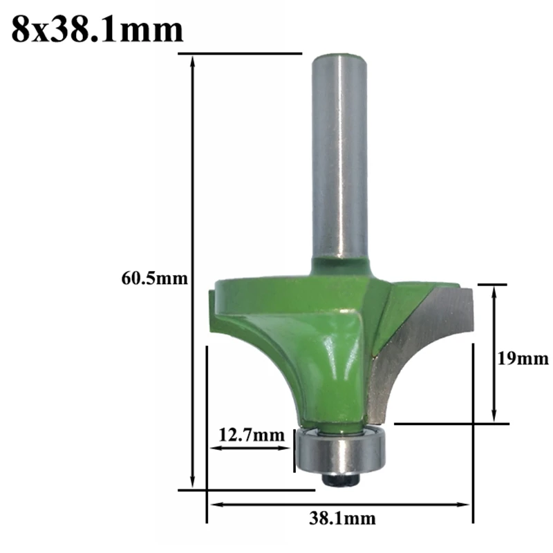 6 шт. 8 мм угловой круглый над ФРЕЗОЙ с подшипником фрезы для деревообработки инструмент