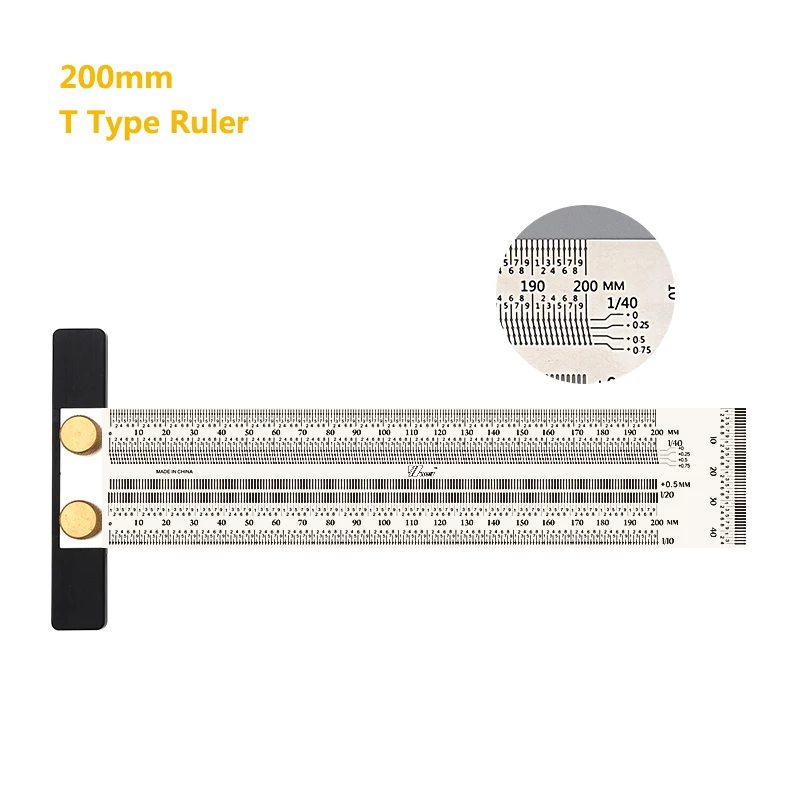 180-400 мм деревообрабатывающий писец Т-образной линейки отверстие разметочная линейка вычеркнутый инструмент для рисования маркировочный прибор измерительные инструменты DIY - Цвет: 200mm No Pen
