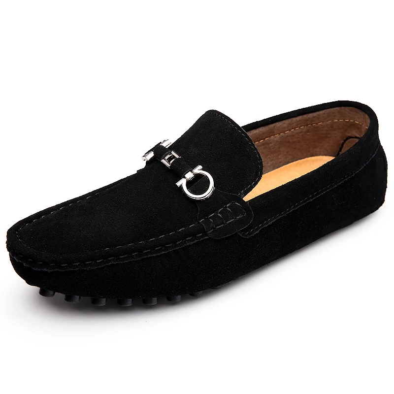 Large Size 45 46 Penny Loafers Men Casual Shoes Mens Shoes Suede Leather Man Moccasins Slip On Men's Flats Male Driving Shoes 5