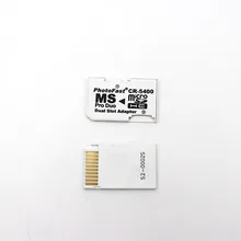 

100pcs/lot cr-5400 cr5400 for psp tf sd card to ms pro duo dual memory card slot adaptor