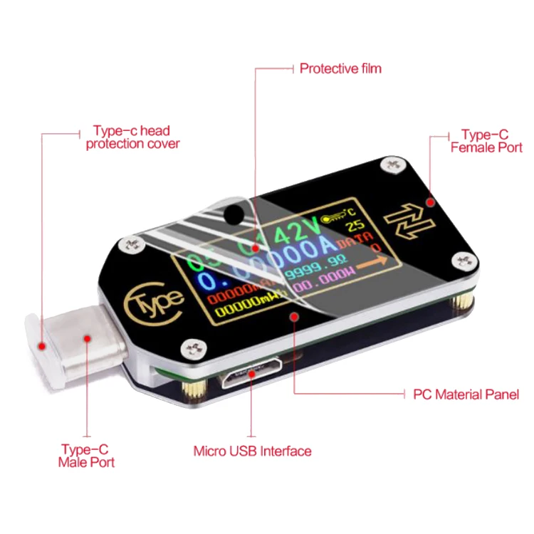 TC66 fast charge PD protocol detection deceiver Type-C voltage and current USB test pen universal instrument
