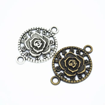 

3pcs Flower Connector Charms 46x32mm DIY Jewelry Making Fit Bracelets Necklaces Earrings Handmade Crafts