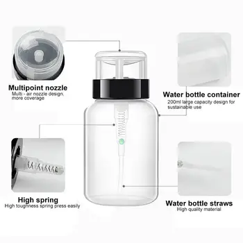 

Plastic Nail UV Gel Polish Removal Water Empty Press Dispenser Bottle gel polish remover degreaser for nails cleaner nail uv gel