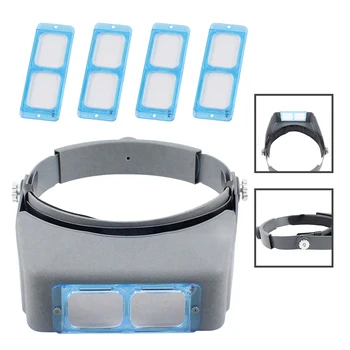 

Magnifications Glasses Double Lens Headband Eyewear Reading Magnifier Head Wearing Magnifying Glass Loupe 1.5x 2x 2.5x 3.5x