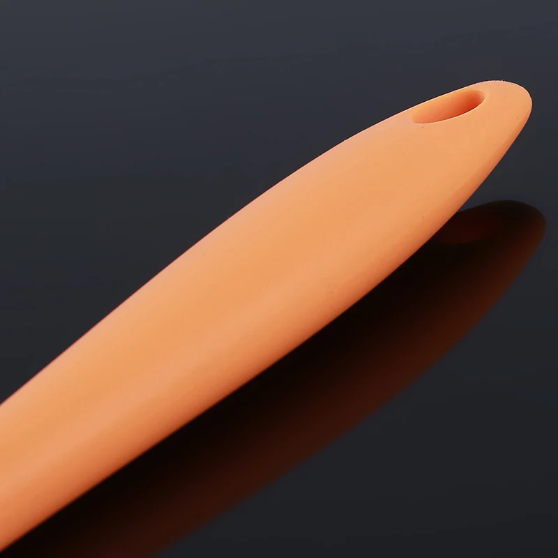 Food Grade Silicone Long-handled Rice Soup Spoon Kitchen Silicone Spoon Flatware Utensils Accessories Solid Color Kids Spoon