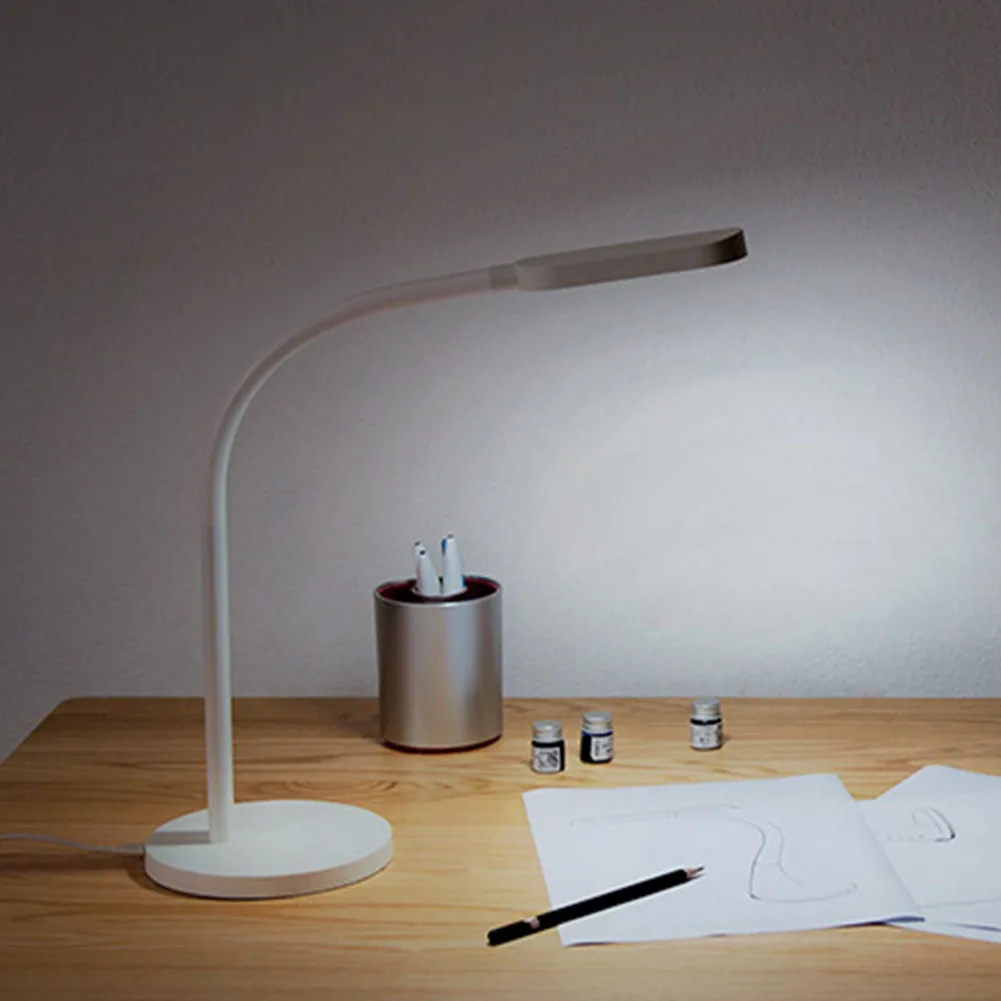 

Brightness Flexible Minimalist Reading Foldable Adjustable Desk LED Lamp Table Light ABS White Home Touch Dimming For Yeelight