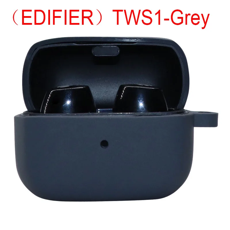 Gray for TWS1 JINSERTA силиконовый чехол для EDIFIER TWS1 Bluetooth наушники защитный чехол карабин для EDIFIER TWS1 TWS2 зарядная коробка - Цвет: Gray for TWS1