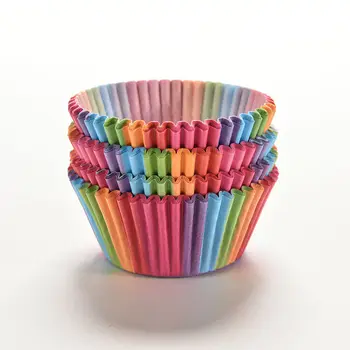

2000pcs 5*3*6.5cm Rainbow color cupcake liner baking cup cupcake paper cake tray mold decorating tools