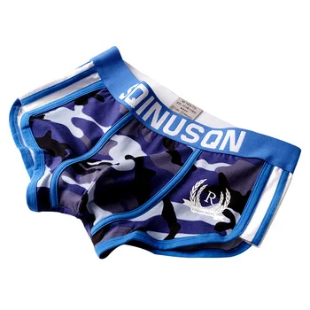 

4 pcs/lot Men Underwear Camouflage boxer cotton Cuecas Boxers Mens boxer Underwear Low waist U convex Man breathable underpant