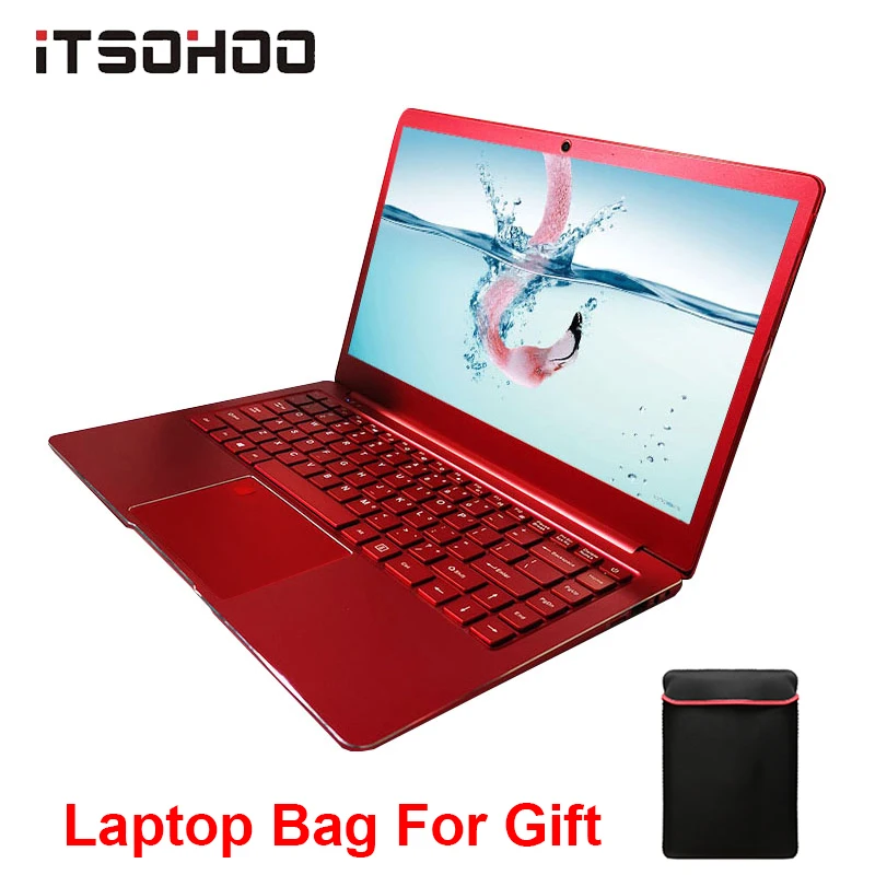  14 inch Windows 10 laptop Metal Notebook computer Red Blue color 8GB RAM intel gaming laptops iTSOH