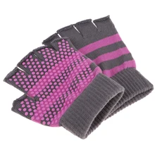 2 пары Йога перчатки для пилатеса Нескользящие точки половина пальца тяжелой атлетики перчатки для женщин мужчин