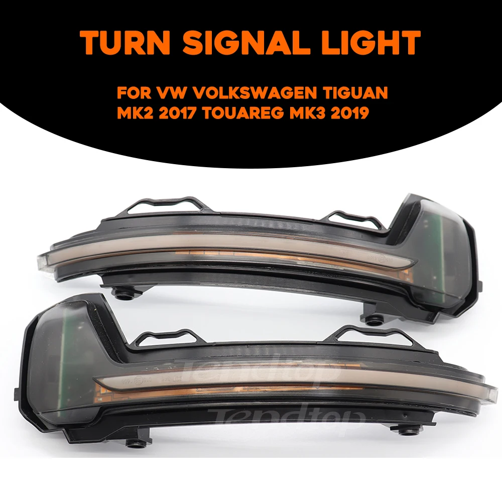 

For VW Volkswagen Tiguan MK2 Touareg MK3 2017-2019 2x Side Mirror indicator Dynamic Blinker LED Turn Signal Light