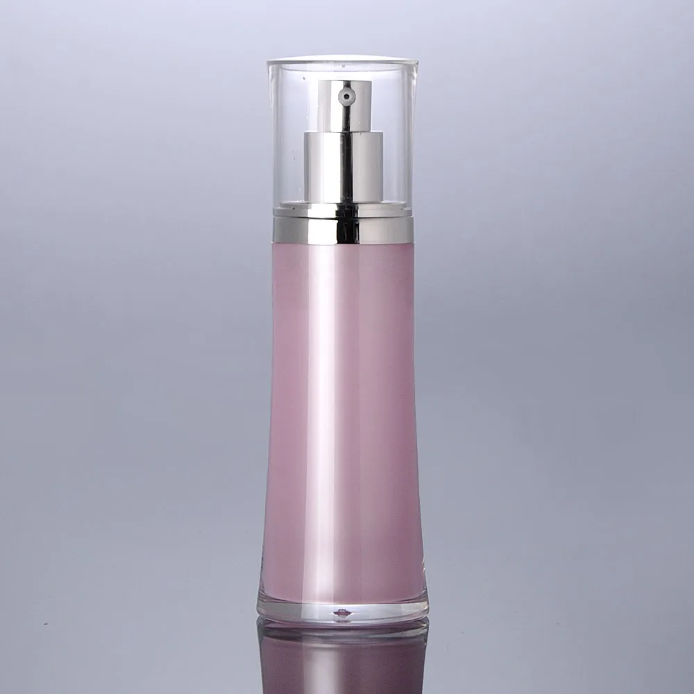 120ml pink/gold plastic acrylic press pump bottle for lotion/emulsion/serum/foundation/toner skin care cosmetic packing | Красота и