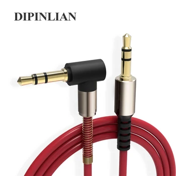 

90 Degree right angle 3.5mm AUX Cable Male to Male 3.5 Jack cable Audio Cable 1m for Car Headphone MP3/4 speaker free shipping