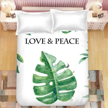 

Tropical Leaves Pineapple Flamingo Flat Bed Sheets Twin Full Queen King Size 150/220 180/240 240/260