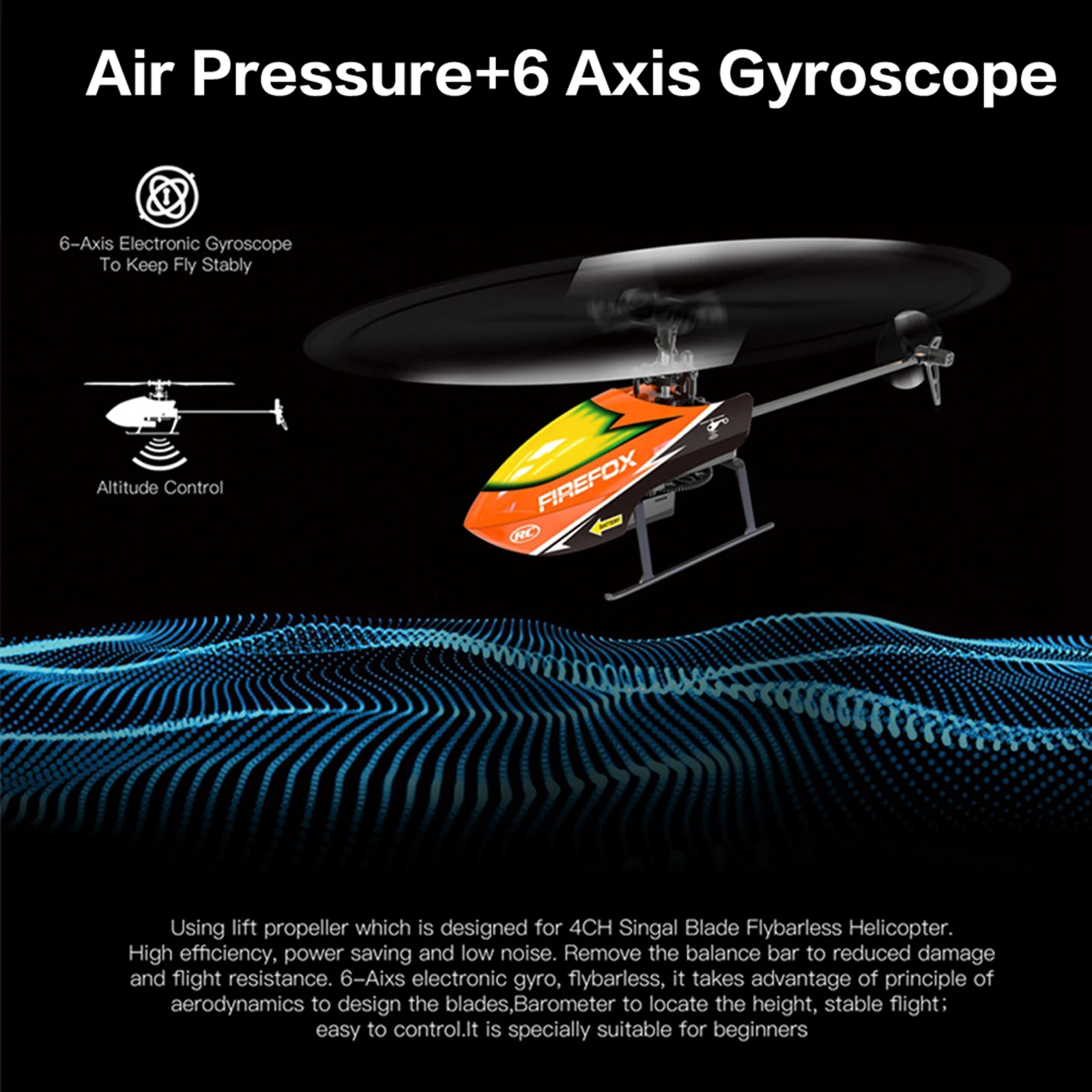 C129 4 Channel RC Helicopter Gyro Brushed Motor Flybarless 2.4Ghz Radio Remote Control Drone Quadcopter Aircraft Flying Toy