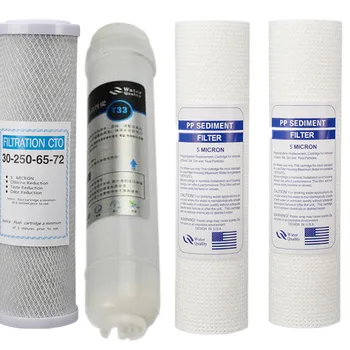 

4pcs 10 "reverse osmosis ro activated carbon water filter T33 pp Cotton water filter osmosis reverse cartridge Ro system parts