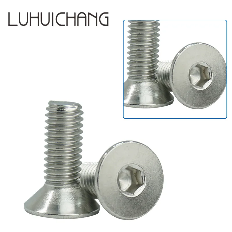 Luhuichang M6 304 нержавеющая сталь Шестигранная розетка плоская потайная винтовая