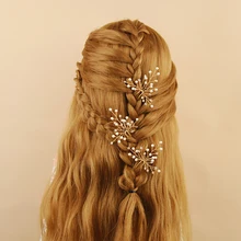 TRiXY H59-G невесты головной убор аксессуары для волос невесты шпилька для волос с жемчужиной зажим Стразы Свадебные Заколки Свадебные аксессуары для волос