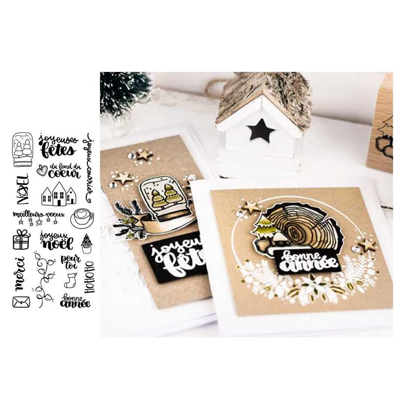 

JC Clear Rubber Stamp Tree Letters Words Silicone Seals Scrapbooking Sheet Paper Model Card Make Craft New Stamp 2020 Decoration