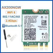 Беспроводной M.2 Wifi 6 Intel AX200 2974 Мбит/с Bluetooth 5,1 Wlan 802.11ax MU-MIMO NGFF Wi-Fi карта AX200NGW