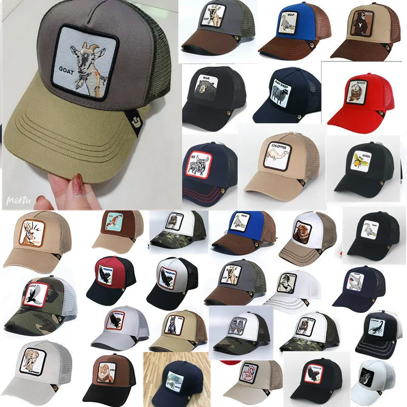 

Sell New Baseball Cap Animal Embroidery Anime Cute Embroidery Summer Mesh Men's Ms. Outdoor Sunshade Truck Driver hats