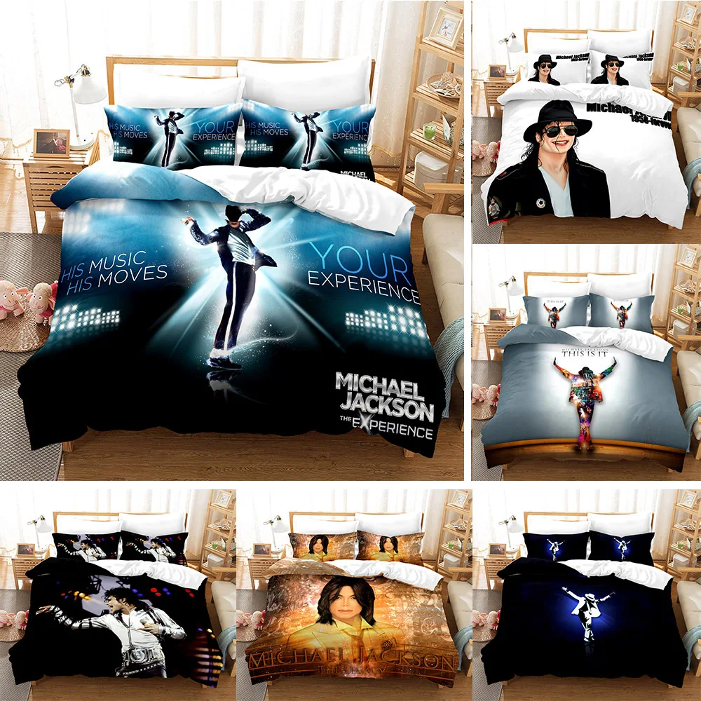 Description Picture 2 of item3D Printed Michael Jackson Bedding Set Duvet Covers Pillowcases Comforter Bedding Set Bedclothes Textile Home Queen King Single