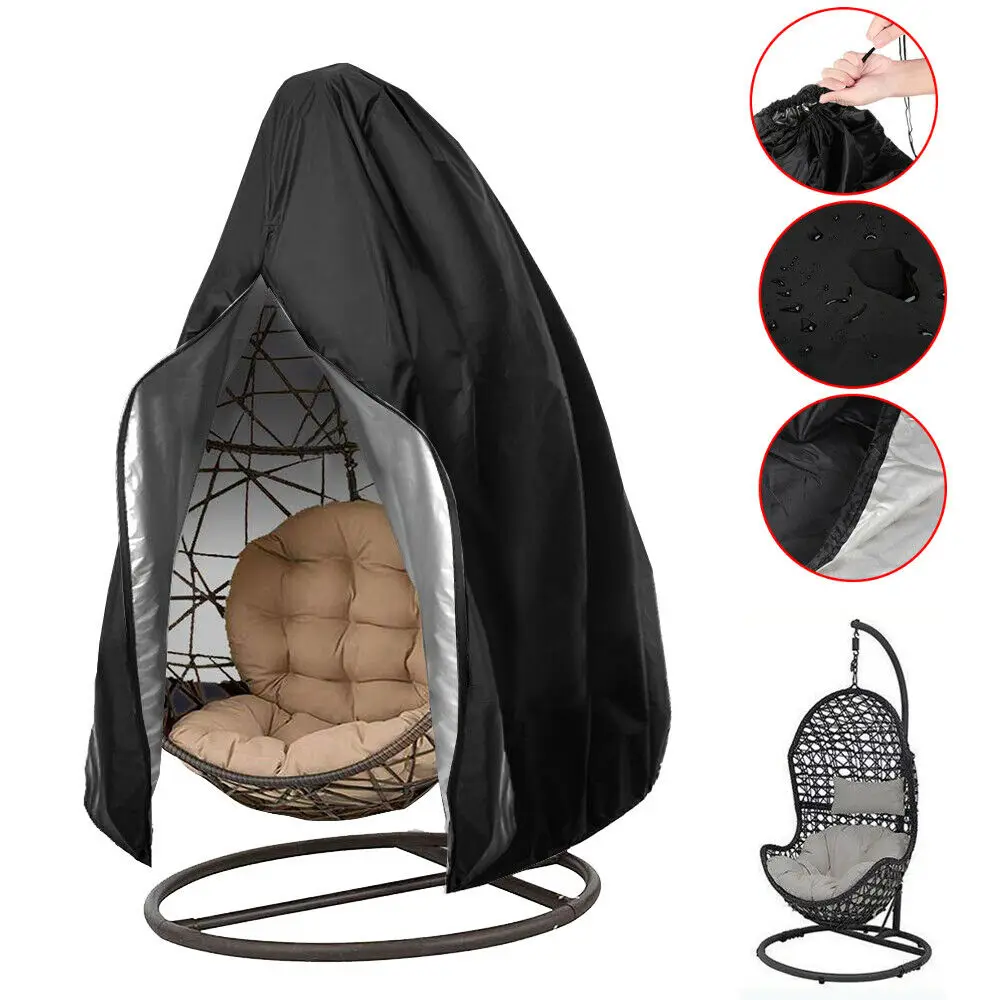 Waterproof Patio Chair Cover Egg Swing Chair Dust Cover Protector With Zipper Protective Case Outdoor Hanging Egg Chair Cover