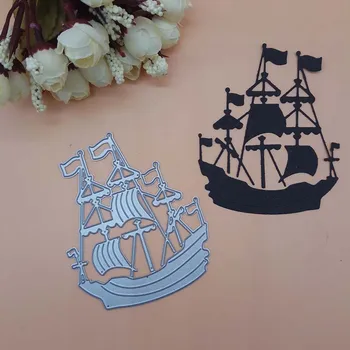 

SailBoat Boat Pirate Ship Decor Card Metal Cutting Dies cutter Knife Stencil DIY Scrapbook Paper Photo Craft Template Dies