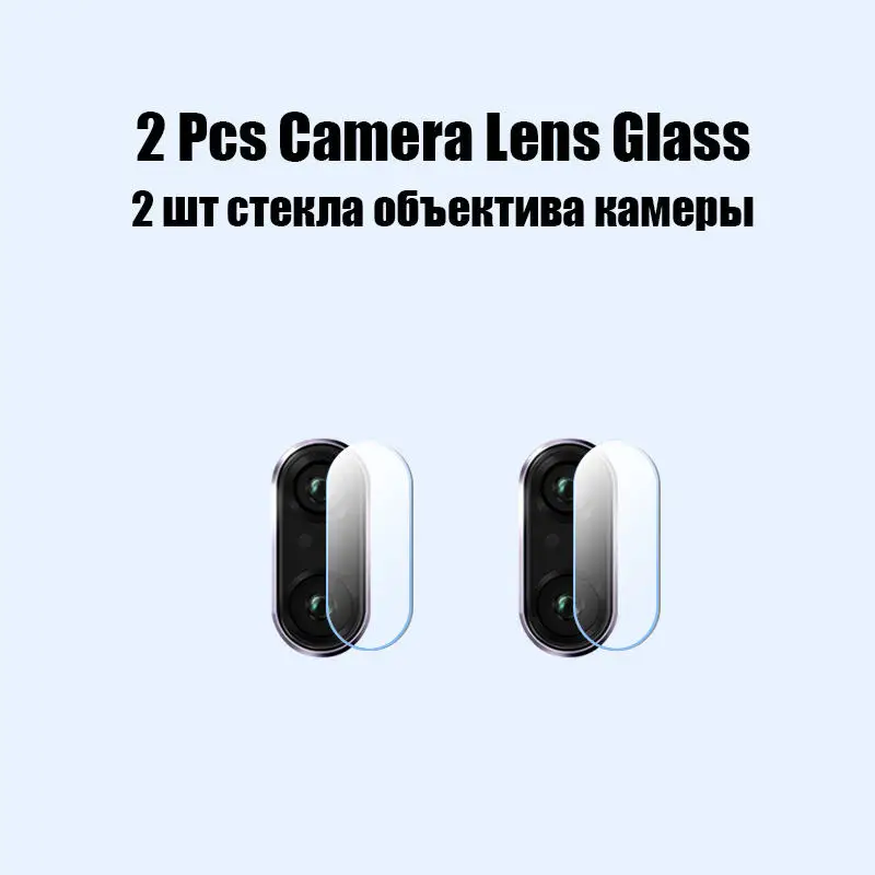 2 в 1 защитный светильник для объектива камеры для Xiaomi Redmi Note 8t 8 5 6 закаленное стекло для защиты экрана Redmi Note 7 8 Pro glass - Цвет: 2 Pcs Camera Glass
