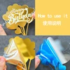 Black White Transparent Rose Happy Birthday Cake Topper for Party Decoration Bow Gold Anniversary Baking Supplies Love Gifts ► Photo 2/6
