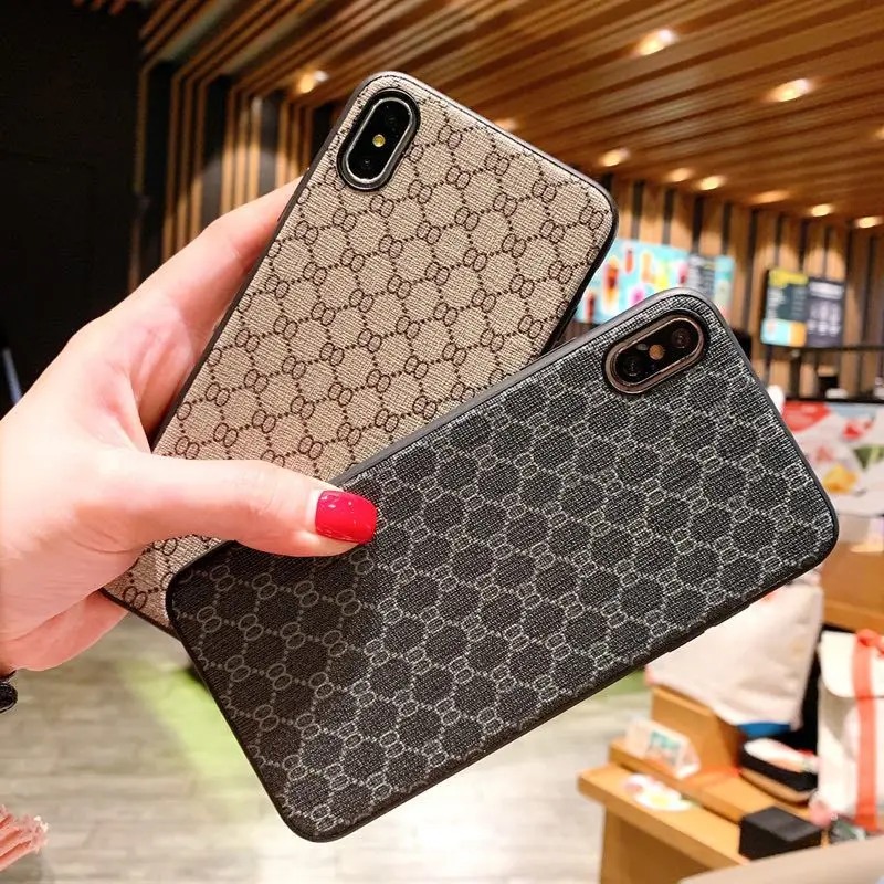 Для iphone 6s 7 8 plus чехол для телефона в клетку TPU-кожаный силиконовый чехол в деловом стиле для iphone X XR XS MAX