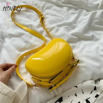 

HISUELY Fashion Cute Sweet Bag Women's Designer Candy Shape Crossbody Bag High Quality Patent Leather Mobile Phone Shoulder bags