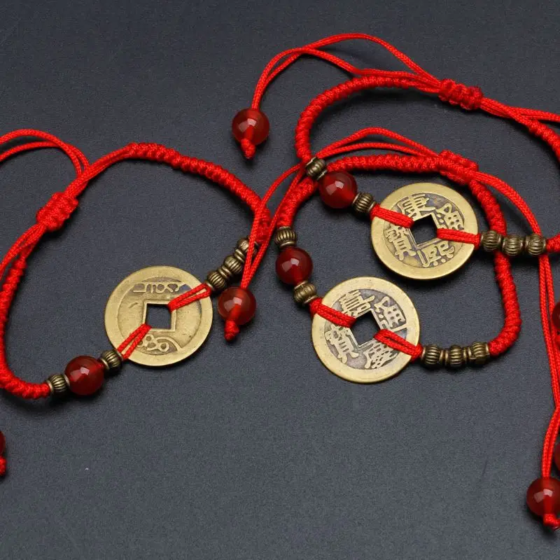 Feng Shui I Ching Ancient Coin Kabbalah Red String Attract Luck