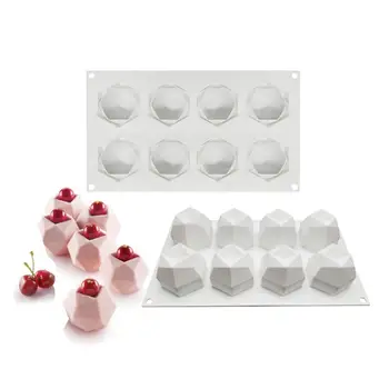 

DIY Multilateral Ball Silica Gel Mold 8 Mousse Cake Milk Frozen Ice Cream Baking Appliance Non Stick Hot Sale