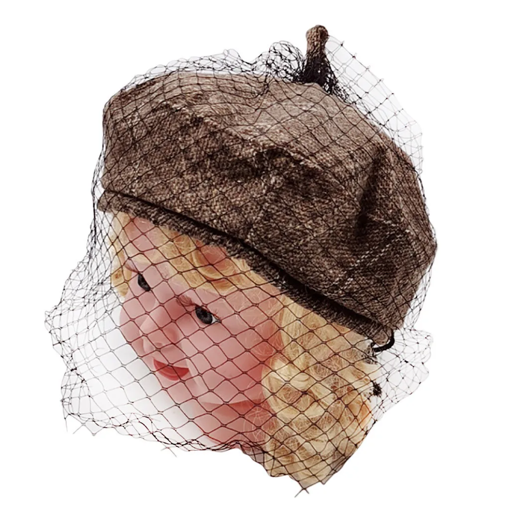 Регулируемый Детский клетчатый берет для маленьких девочек; шапка с сеткой; сезон осень-зима; удобная дышащая Кепка в винтажном стиле;# p4