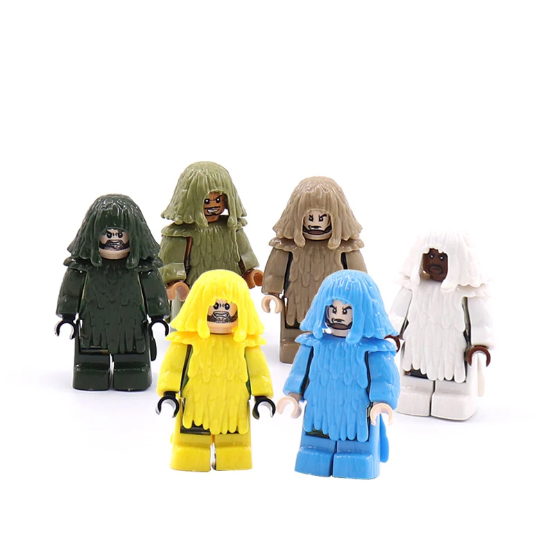 

4 Pcs/set Building Block Bricks Kid Military Figure Accessories Camouflage Clothing Suit for Small Particles Assembled Block Toy